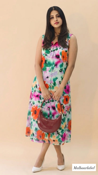 Lein   Dress : Budget Buy :SLEEVES AVAILABLE :with Button