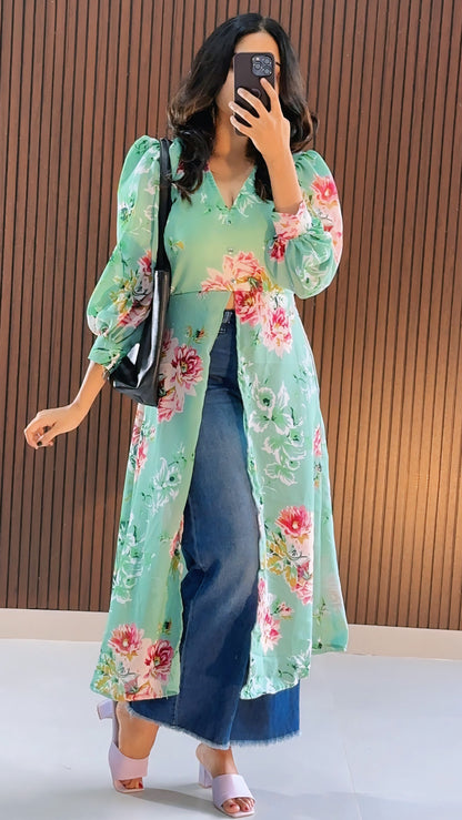 Avanthika  Georgette  Anarkali  Kurti