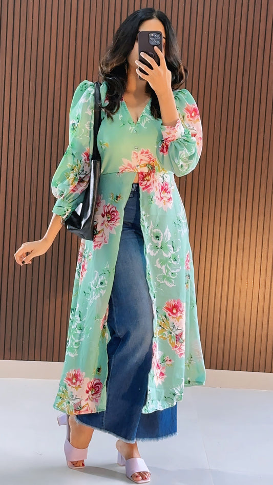 Avanthika  Georgette  Anarkali  Kurti