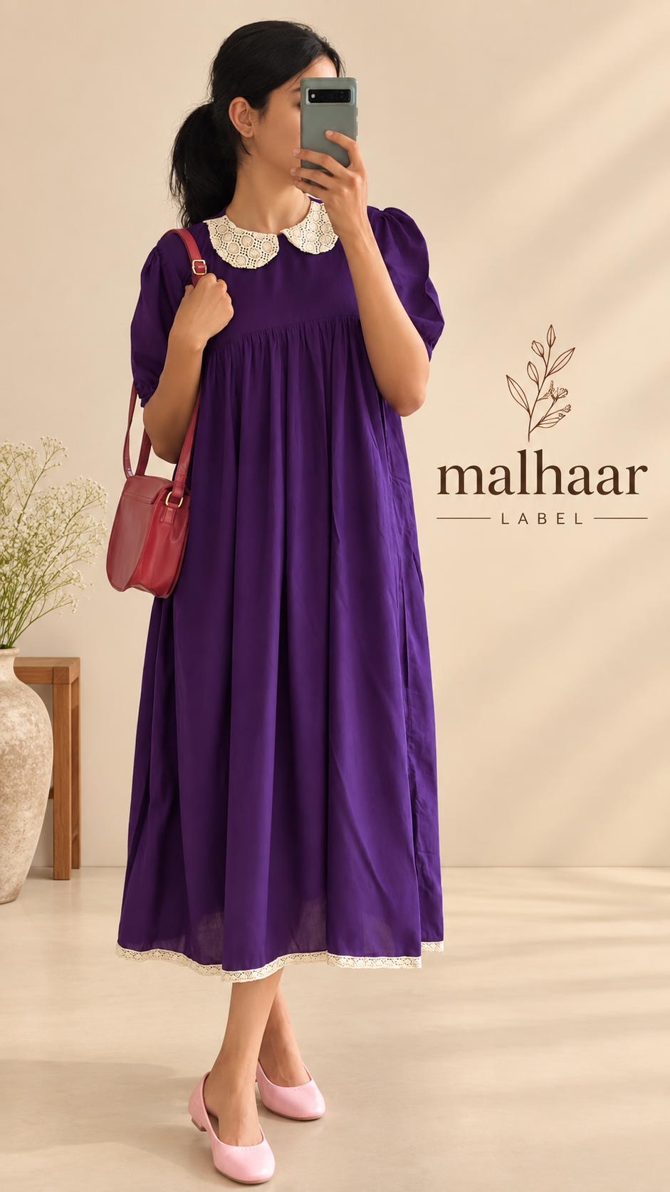 Abia Dress: purplep