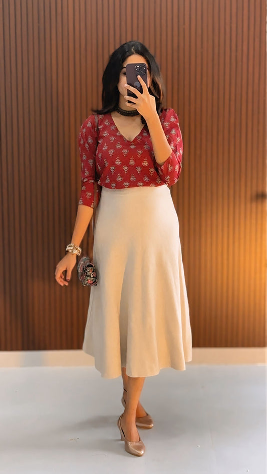 Fenore  Knitted skirt and Top
