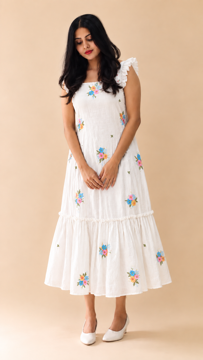 Rasso   MUL CHANDERI  Embroidery Dress