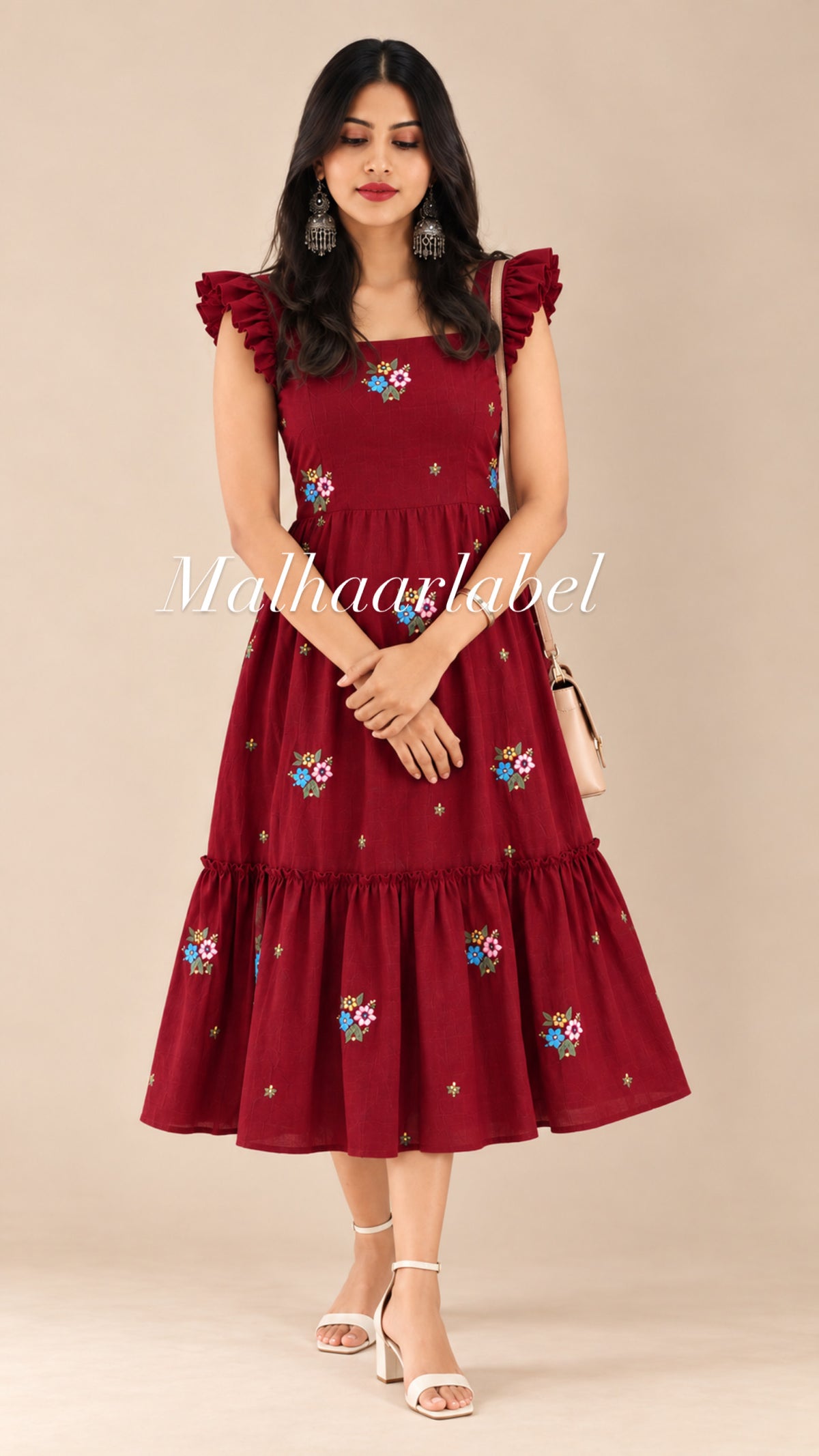 Yasso   MUL CHANDERI  Embroidery Dress