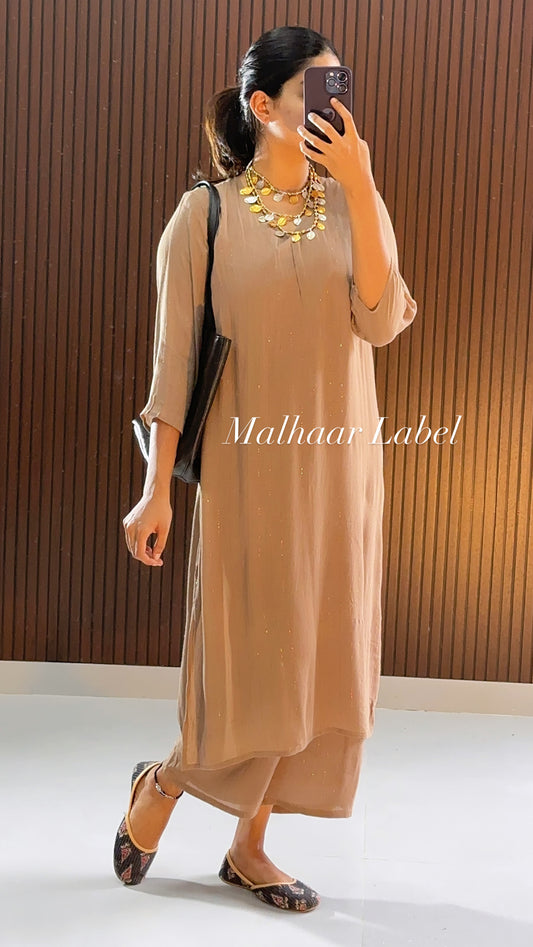 Razza Lurex  Kurti Co- Ord  Set