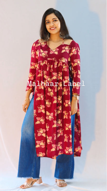 Roja  Georgette  Slit Kurti