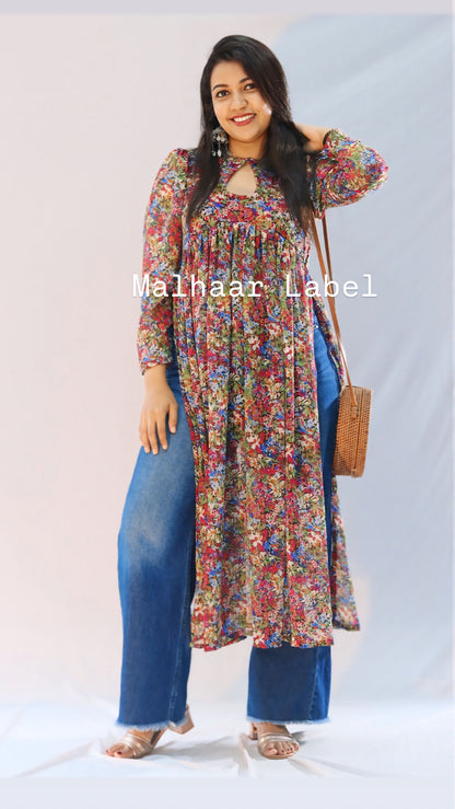Harani   Georgette  Slit Kurti