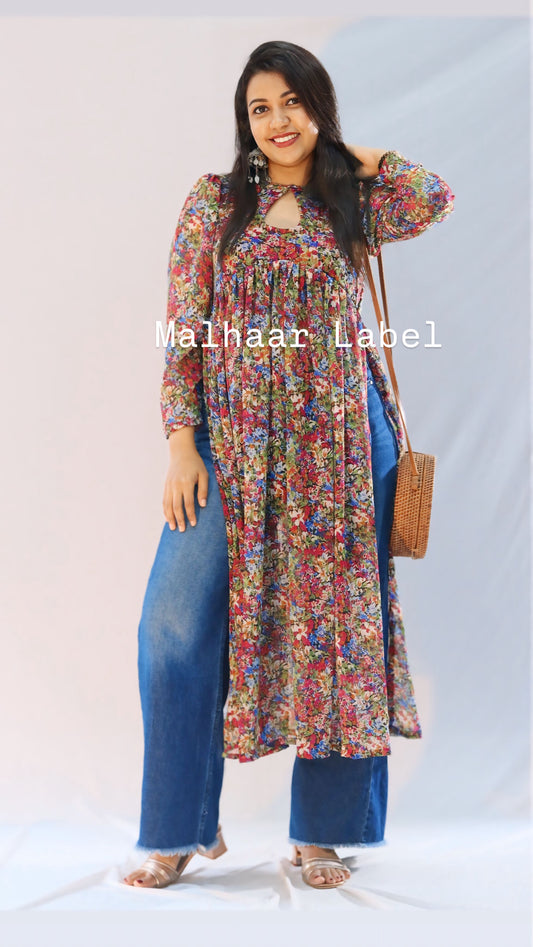 Harani   Georgette  Slit Kurti