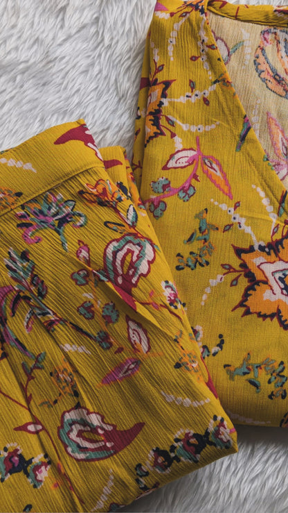 Lazzo Kurti Co- Ord  Set :Express Delivery