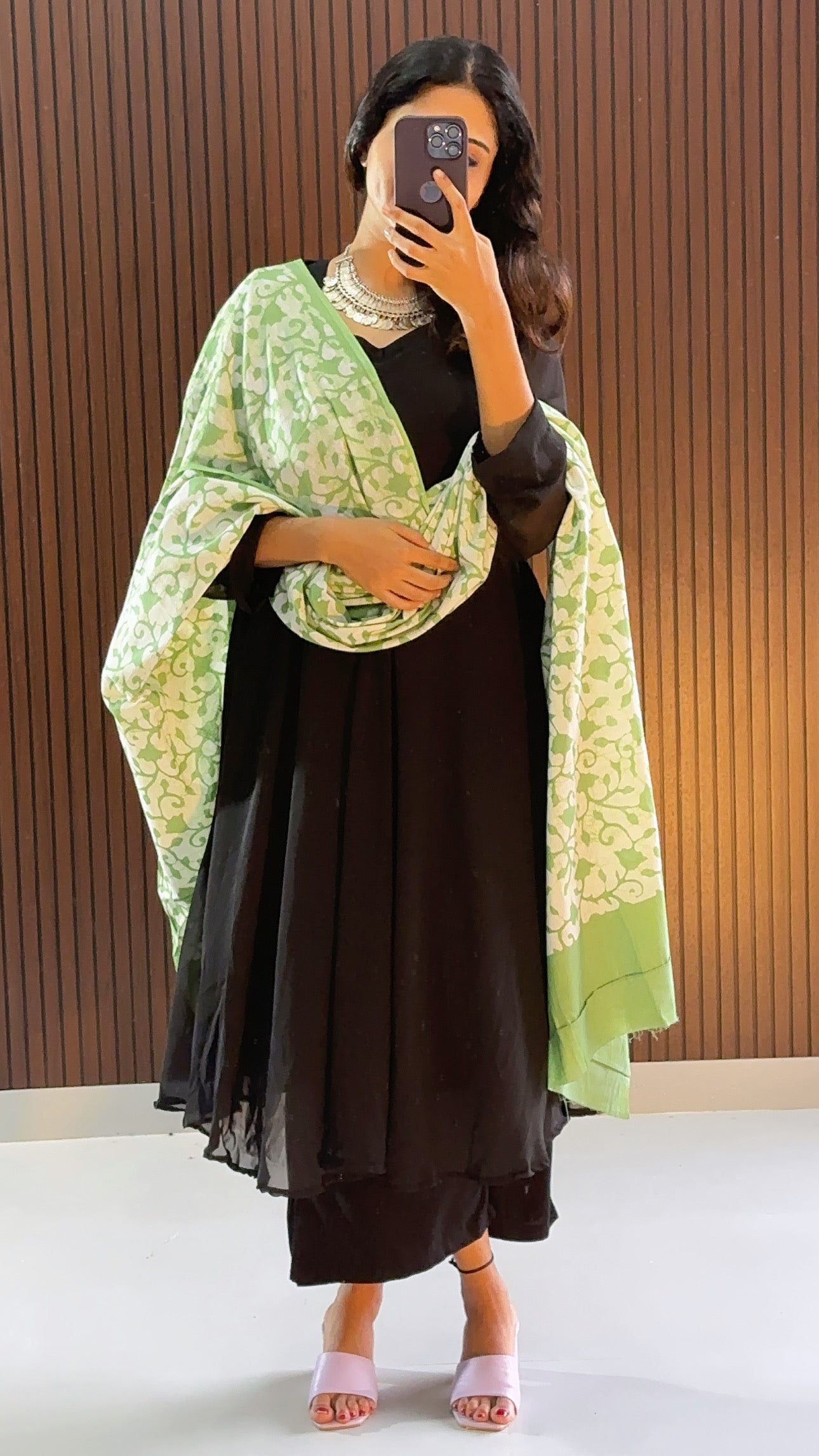 Arunima  Anarkali Salwar Batik Dupatta set