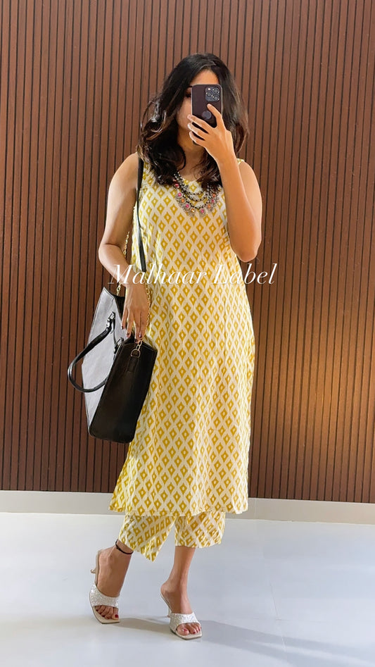 Imara  cotton Kurti Co- Ord  Set