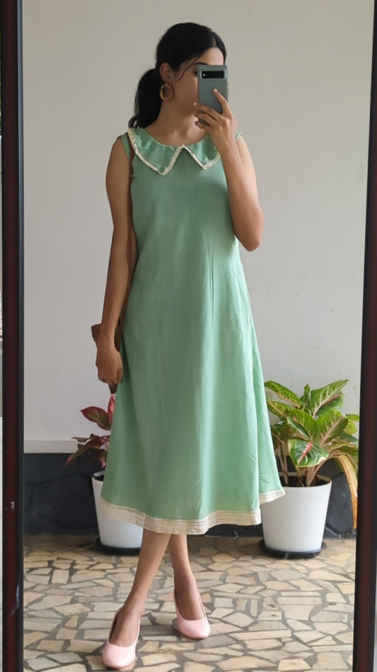 Peter Pan Pastel Green Dress