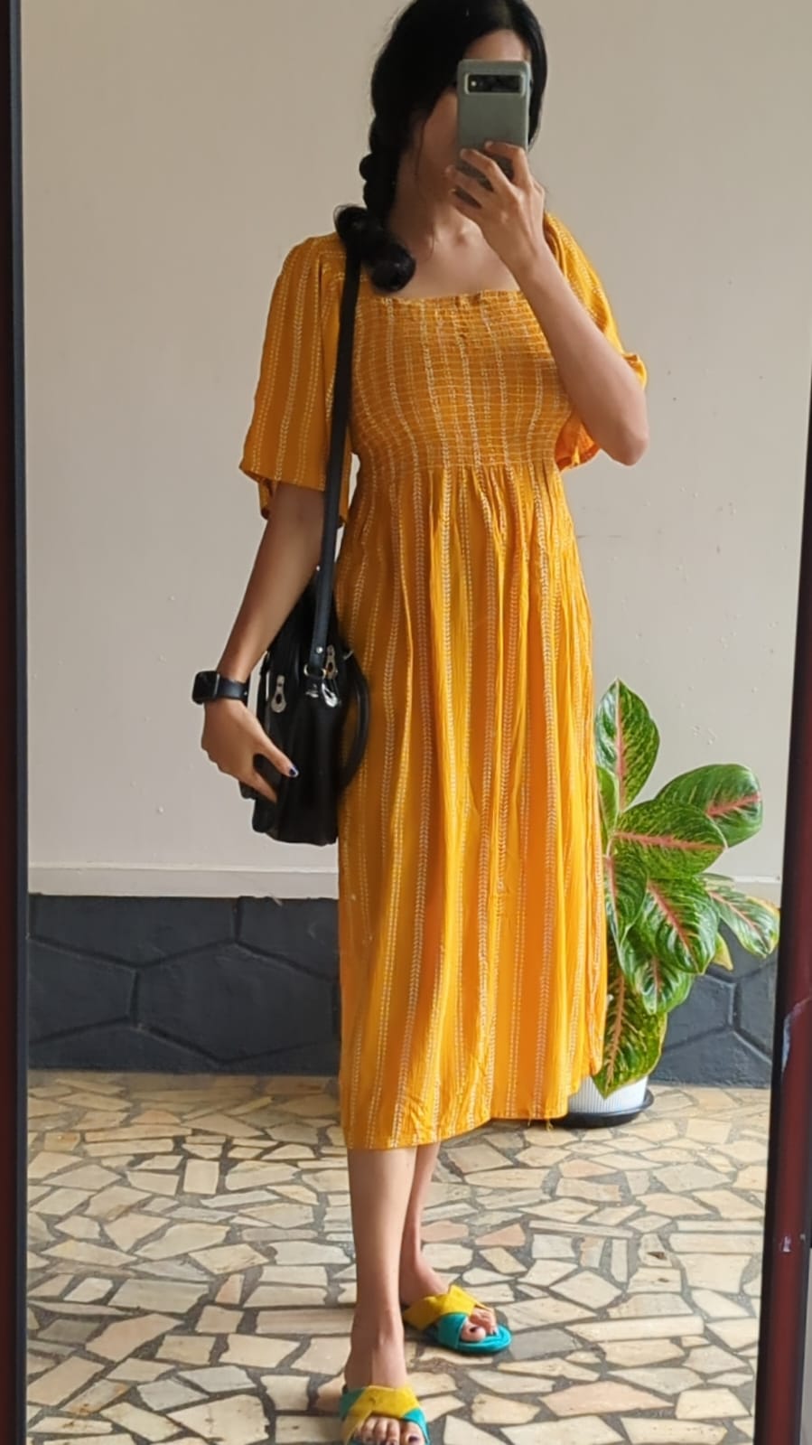 Yellow Aline Casual Dress